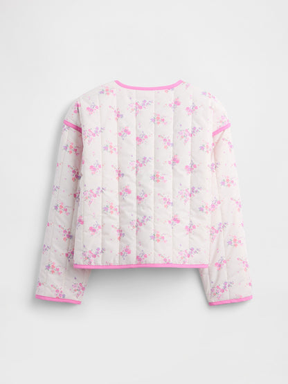 Pembe Relaxed Kapitone Ceket