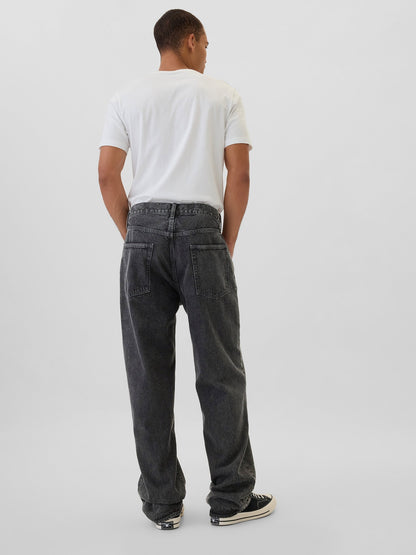 Siyah Baggy Jean Pantolon