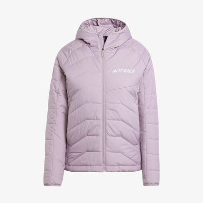 Adidas Terrex Multi Synthetic Insulated Kadın Mor Kapüşonlu Mont