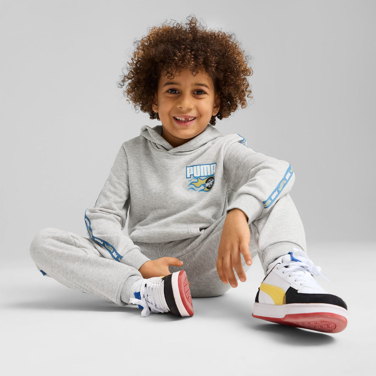 Puma Hot Wheels Graphic Çocuk Gri Sweatshirt