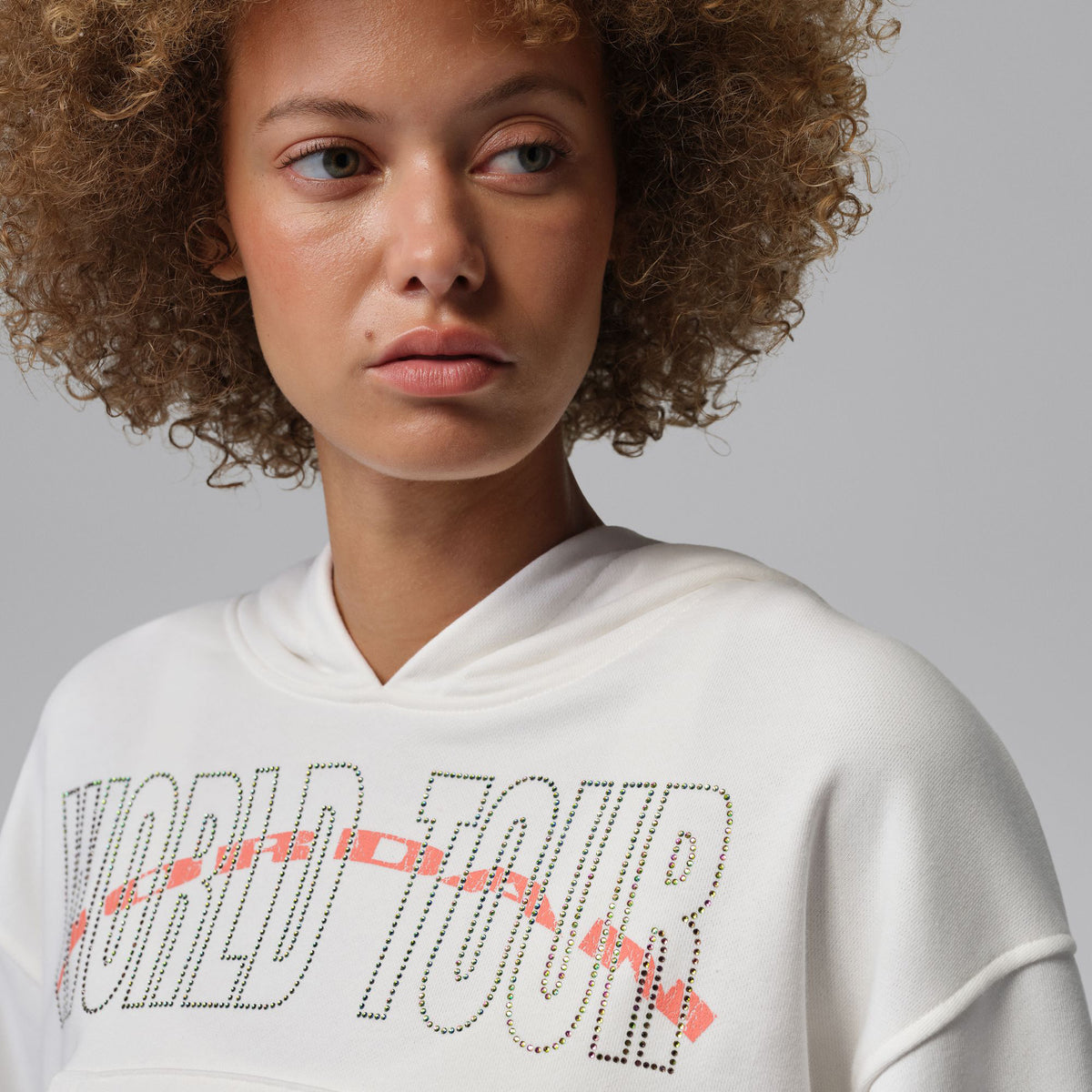 Jordan Brooklyn Fleece Flight Mode Pullover Kadın Beyaz Sweatshirt