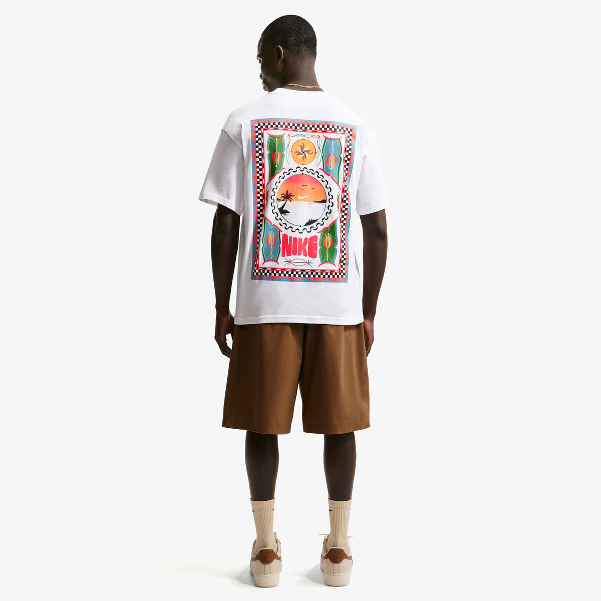 Nike Sportswear Palm Tree Erkek Beyaz T-shirt