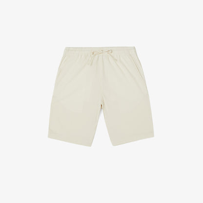 Lacoste Erkek Relaxed Fit Çizgili Beyaz Şort