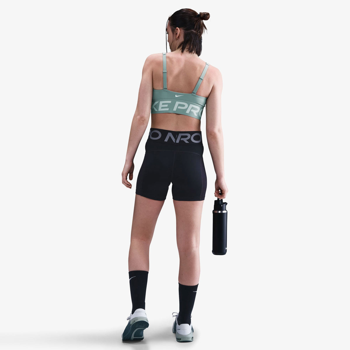 Nike Pro Indy Plunge Kadın Yeşil Antrenman Bra