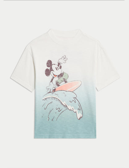 Saf Pamuklu Mickey Mouse:trade_mark: Tişört (1-8 Yaş)