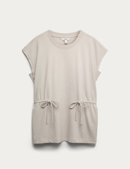 Pamuklu Bel Detaylı T-shirt