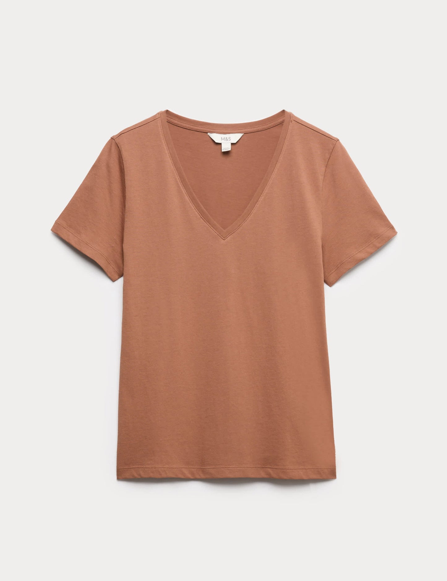 Pamuklu V Yaka T-shirt