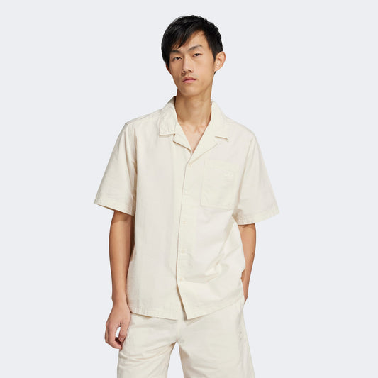 Adidas Essentials Plus Erkek Beyaz Kısa Kollu Gömlek
