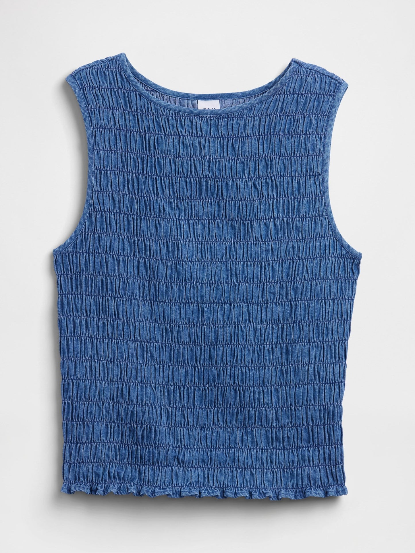 Mavi Smocked Kolsuz Boatneck Bluz
