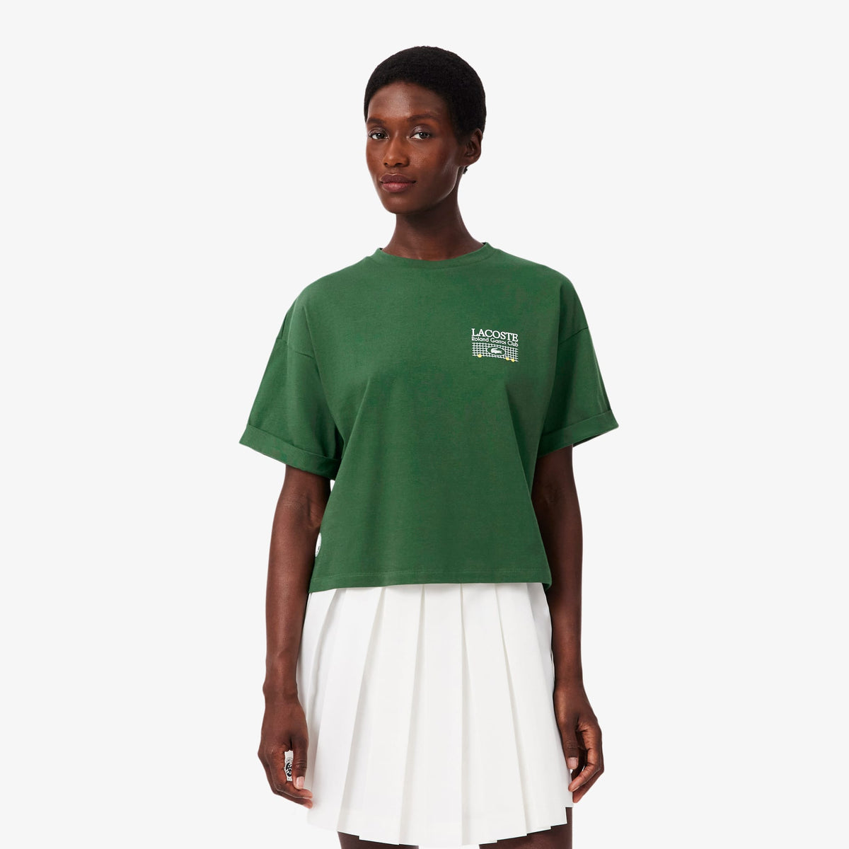 Lacoste Relaxed Fit Kadın Yeşil T-shirt