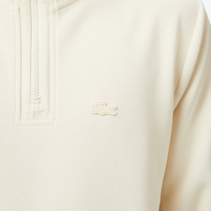 Lacoste Erkek Classic Fit Yarım Fermuarlı Bej Sweatshirt