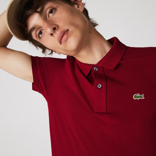 Lacoste L.12.12 Erkek Slim Fit Bordo Polo