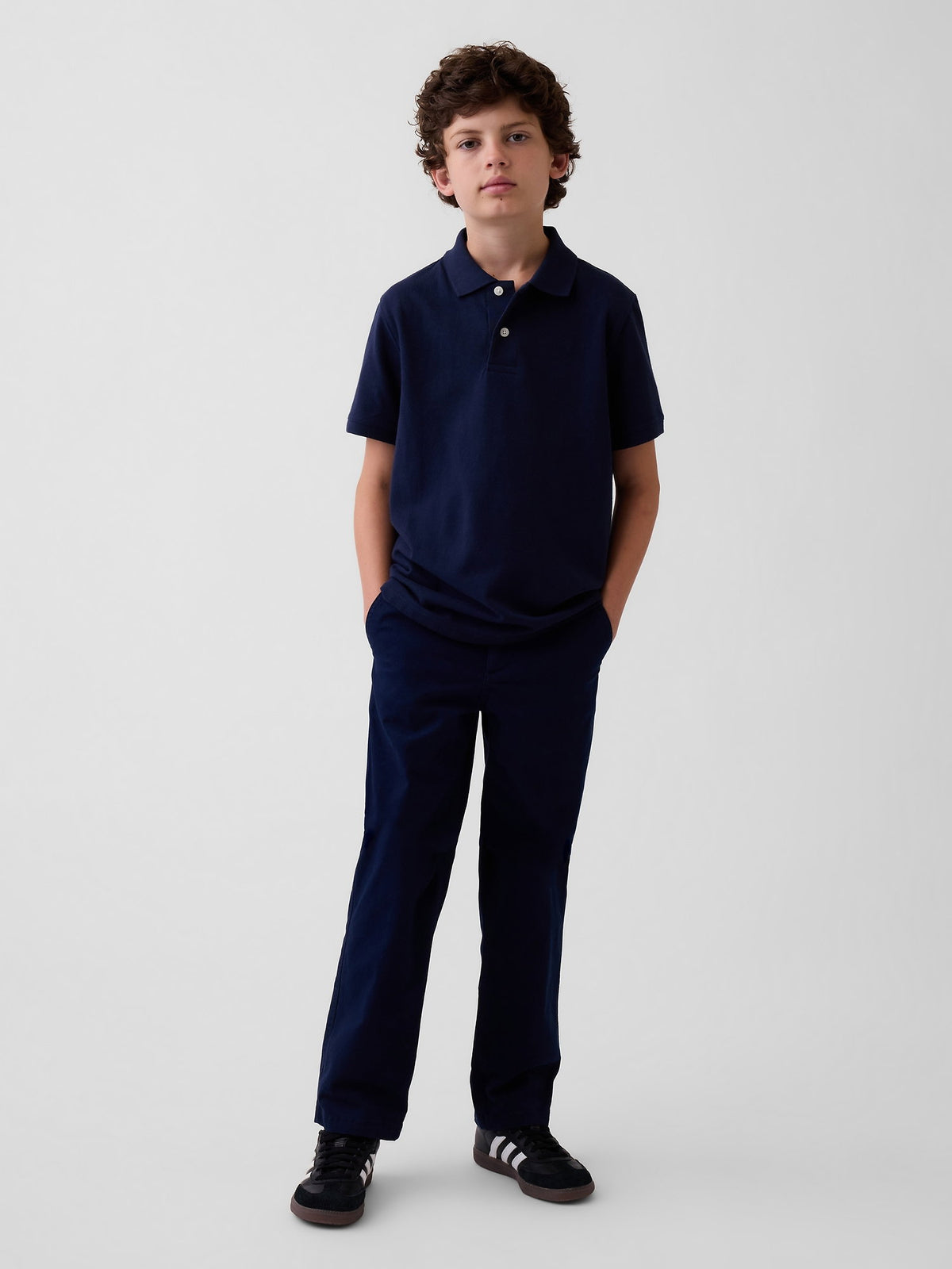 Lacivert Uniform Stretch Loose Khaki Pantolon
