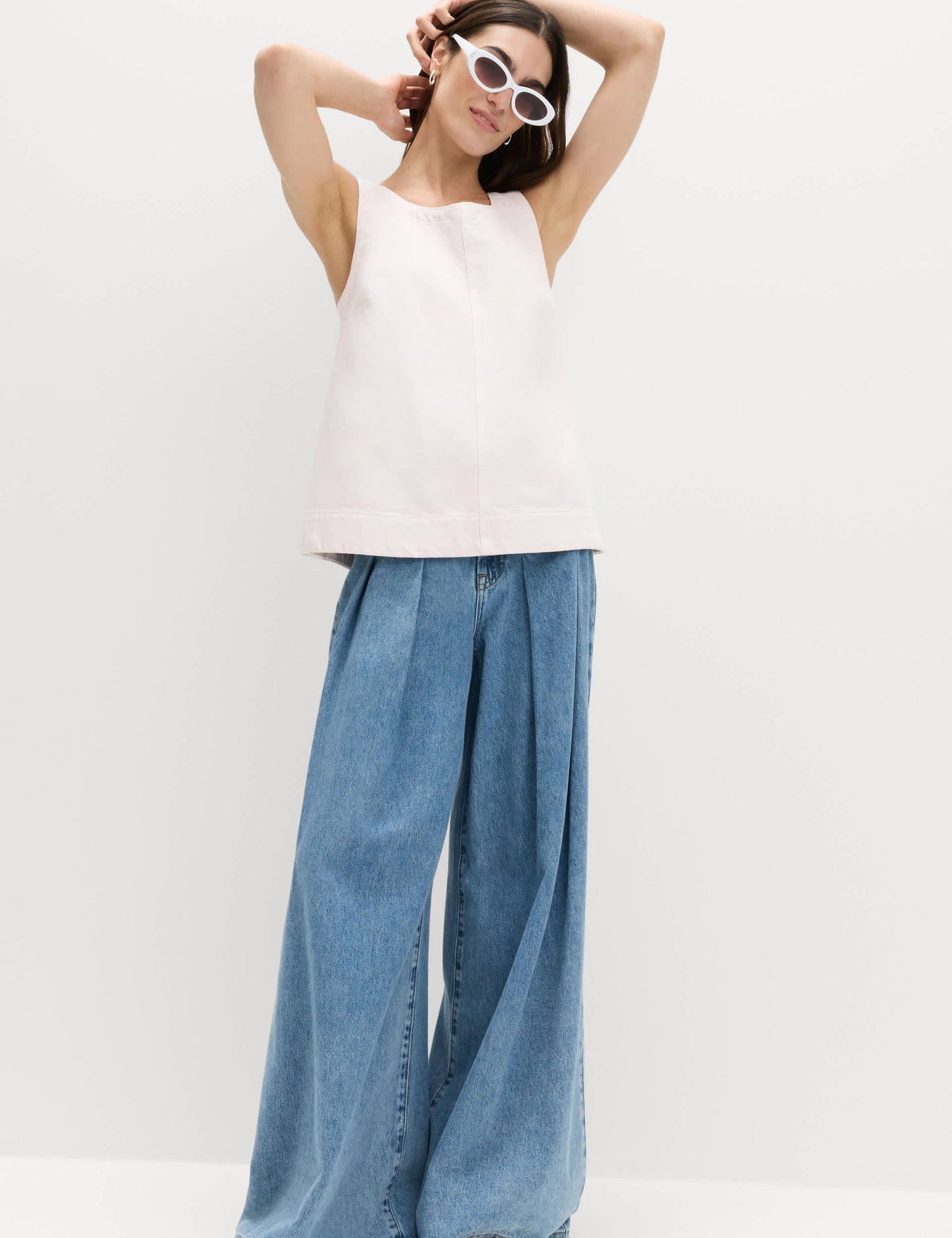 Pamuklu Denim Bluz