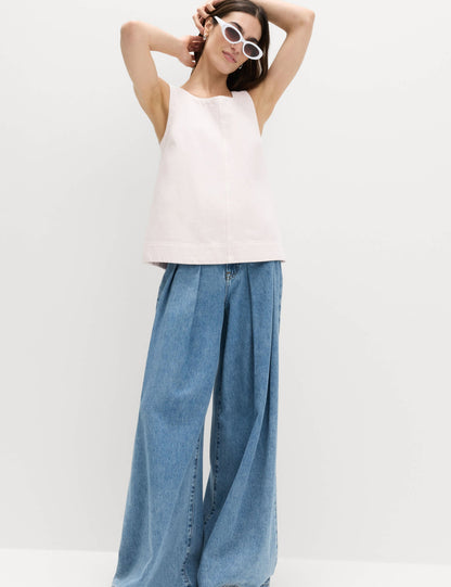 Pamuklu Denim Bluz