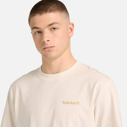 Timberland Magnet Back Graphic Erkek Beyaz T-shirt