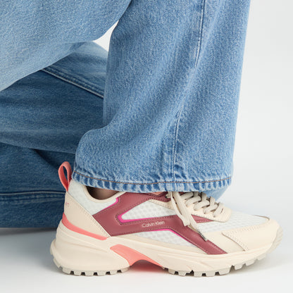 Calvin Klein Hike Run Stripe Mesh Kadın Bej Sneaker