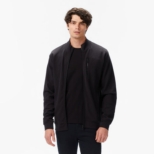 Nautica Erkek Siyah Classic Fit Fermuarlı Sweatshirt