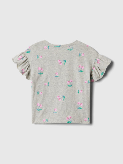 Gri Mix And Match Desenli T-shirt