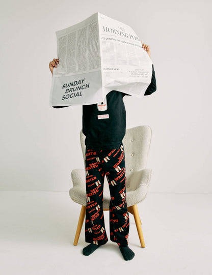 Pamuklu Desenli Pijama Takımı
