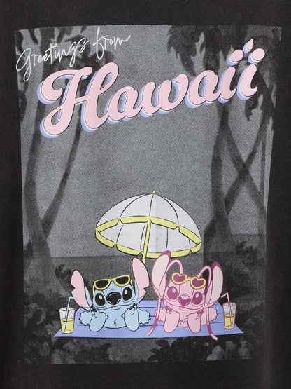 Siyah Disney Oversized Tunik T-shirt