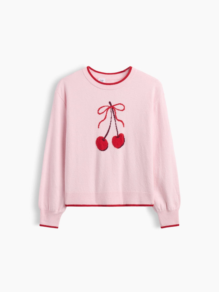 Pembe Cashsoft Relaxed Bisiklet Yaka Kazak
