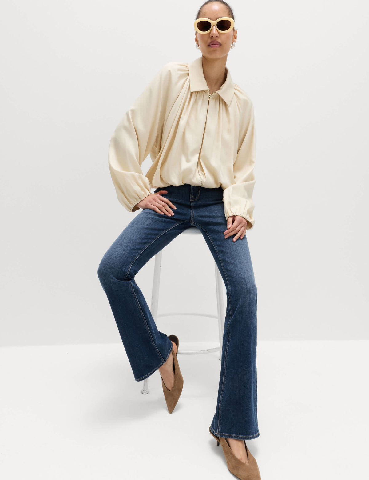 Yüksek Bel Slim Flare Magic Jean Pantolon