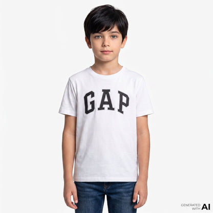 Gap Relaxed Fit Çocuk Beyaz T-shirt