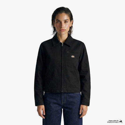 Dickies Unlined Canvas Painter Kadın Siyah Ceket