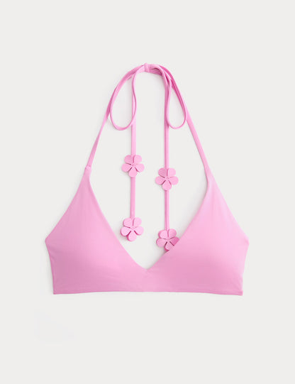 Çiçek Detaylı Bikini Üstü