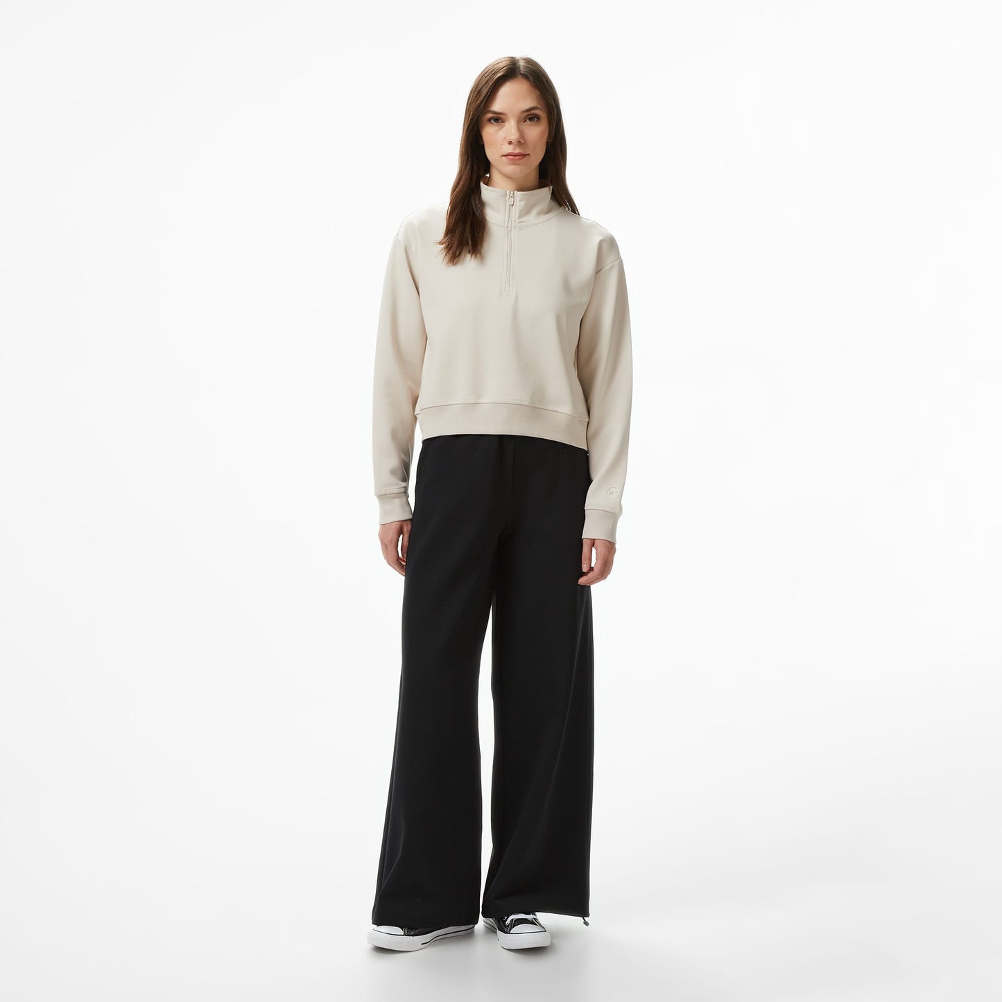 United4 Kadın Krem Sweatshirt