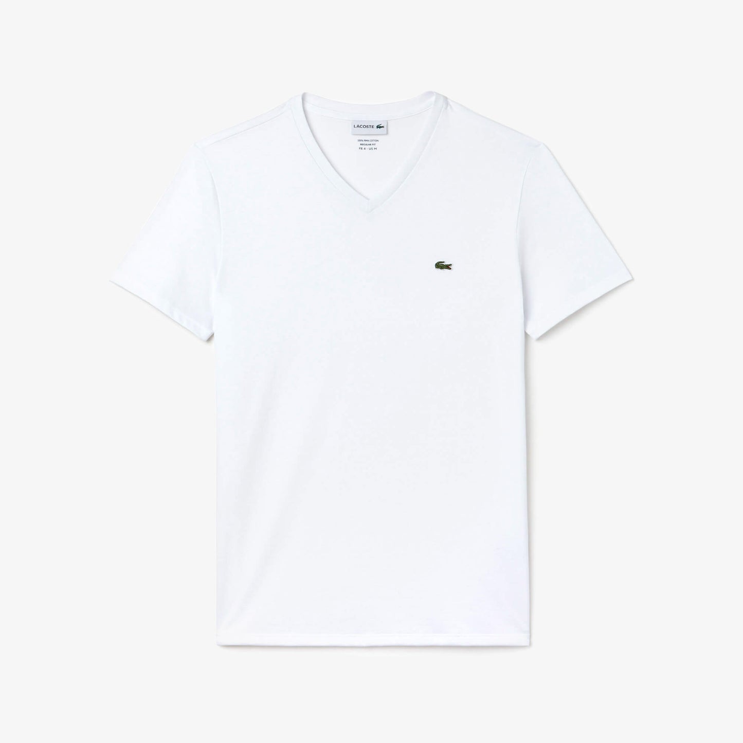 Lacoste Erkek Slim Fit V Yaka Beyaz T-shirt