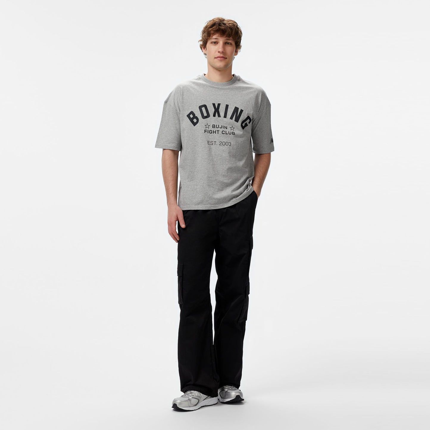 New Balance Bujin Boxing Erkek Gri T-shirt