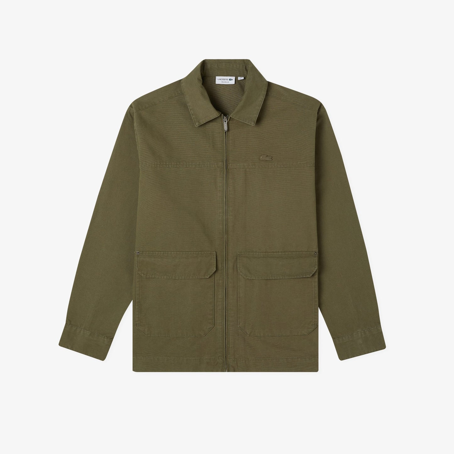 Lacoste Erkek Relaxed Fit Fermuarlı Haki Ceket