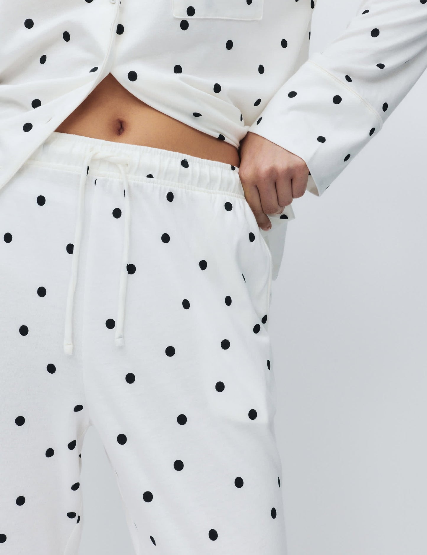 Pamuklu Kalp Detaylı Pijama Takımı