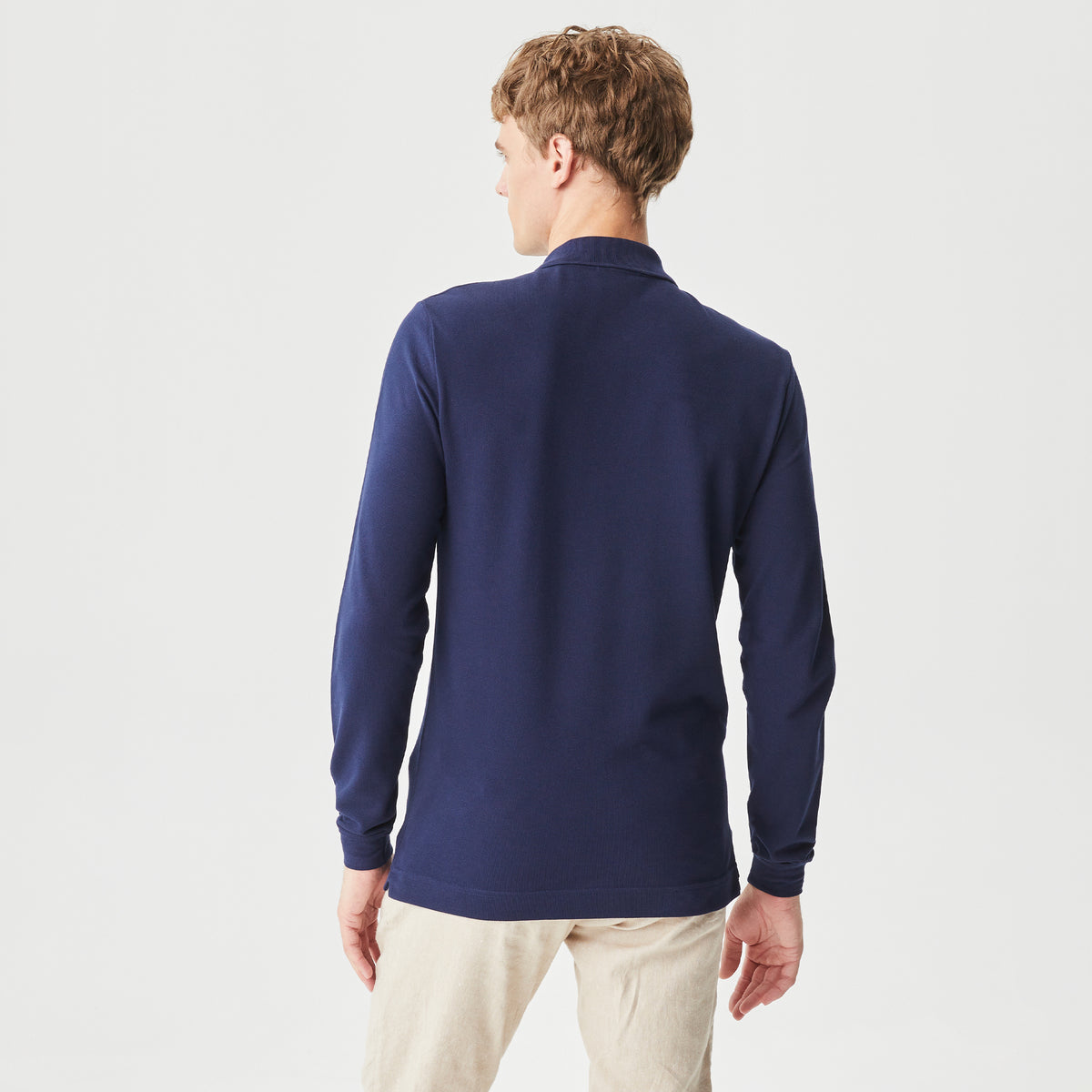 Lacoste Erkek Slim Fit Uzun Kollu Lacivert Polo
