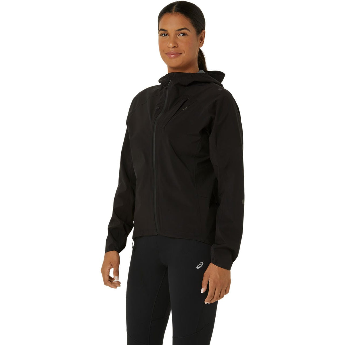 Asics Metarun Waterproof Kadın Siyah Koşu Ceketi