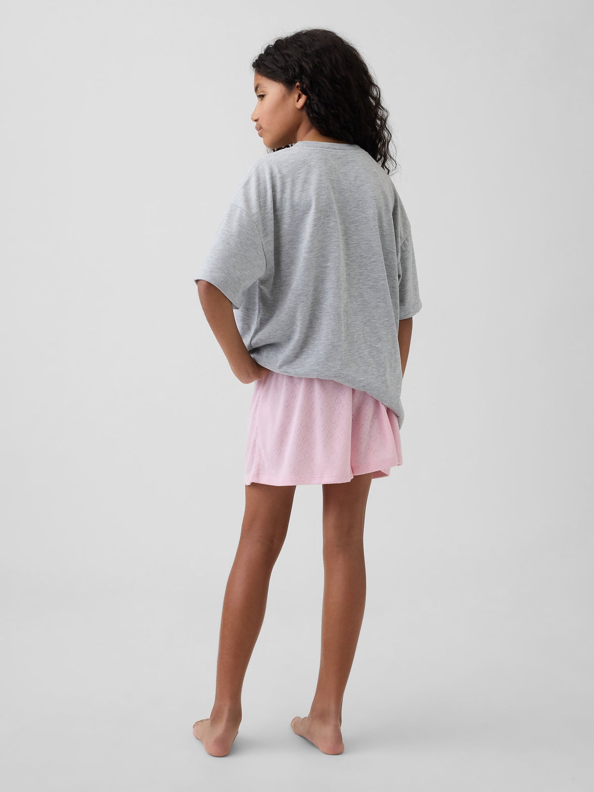 Pembe Recycled Pointelle Pijama Şort