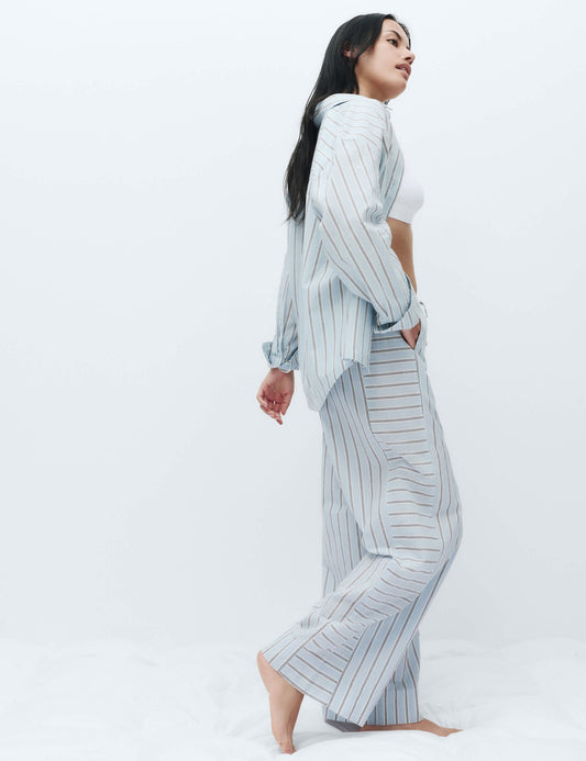 Pamuklu Çizgili Pijama Altı