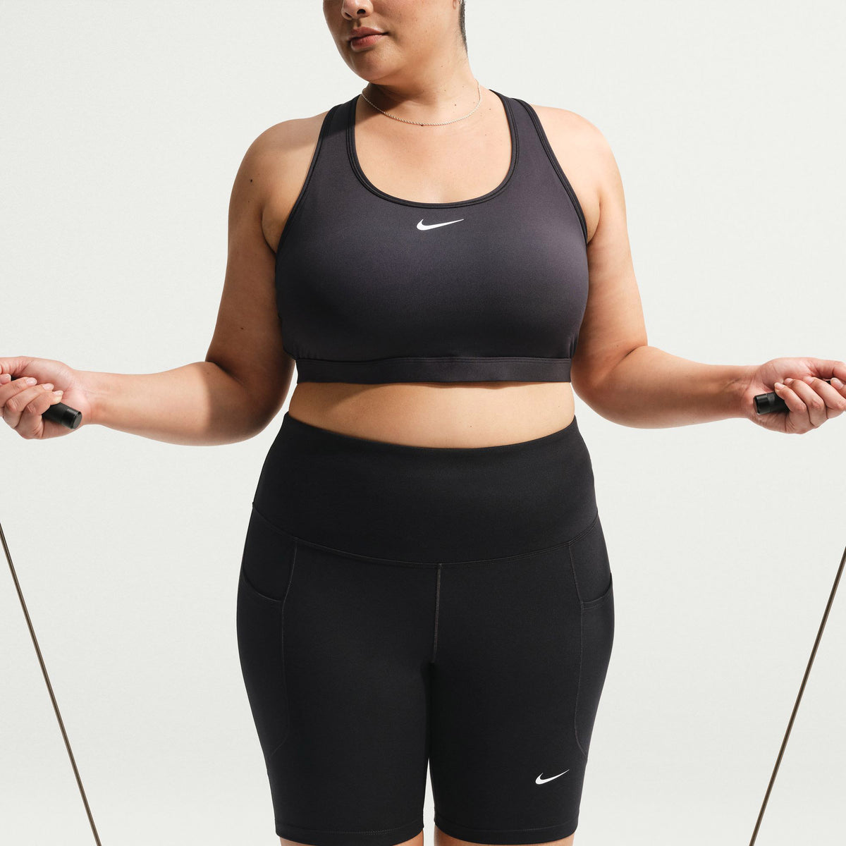 Nike Dri Fit One High Rise 8in Kadın Yeşil Tayt