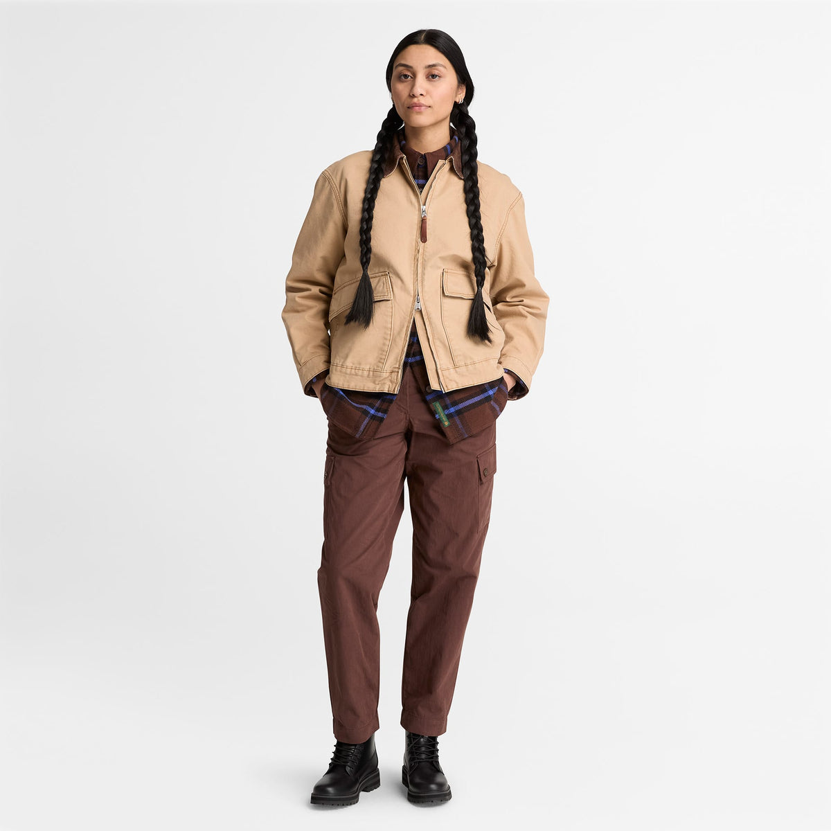 Timberland Strafford Washed Canvas Kadın Bej Ceket