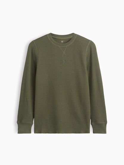 Haki Gap Mini-logo Waffle-knit T-shirt