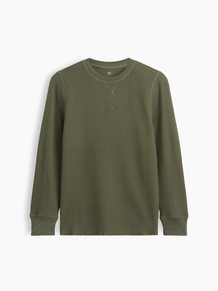Haki Gap Mini-logo Waffle-knit T-shirt