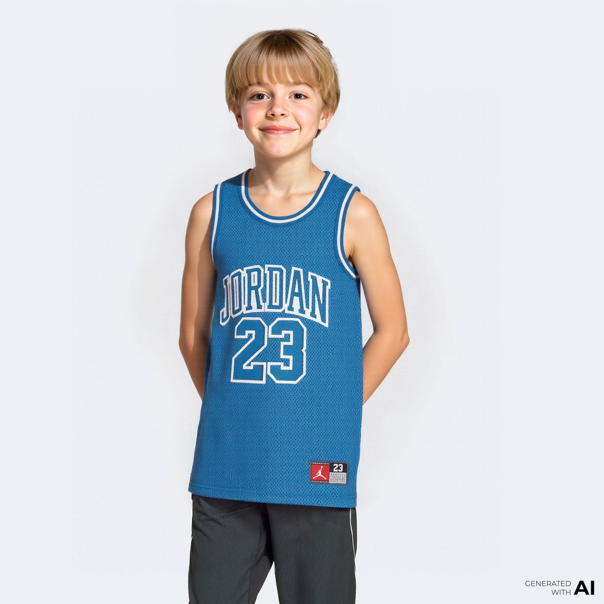 Jordan Big Kids' 23 Jersey Çocuk Mavi T-shirt
