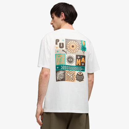 Puma Sunset Drive Relaxed Erkek Beyaz T-shirt
