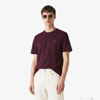 Lacoste Classic Fit Erkek Bordo T-shirt
