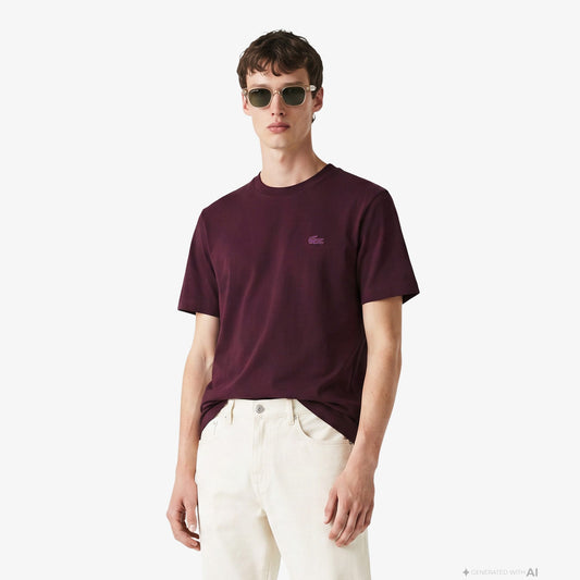Lacoste Classic Fit Erkek Bordo T-shirt