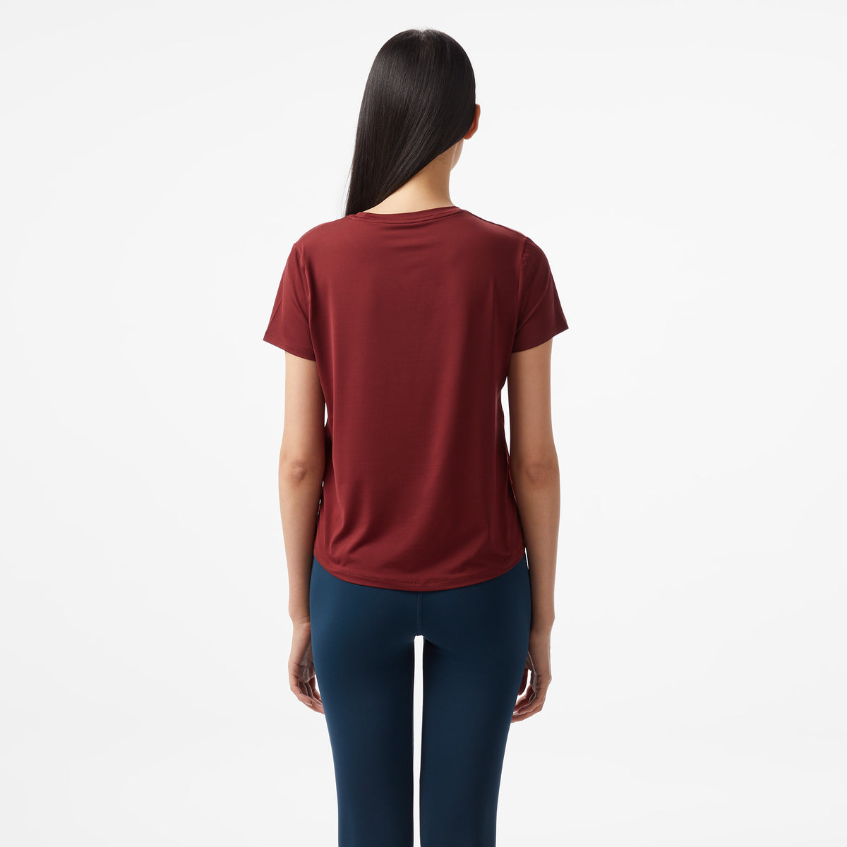 Nike One Swoosh Kadın Bordo Koşu T-shirt