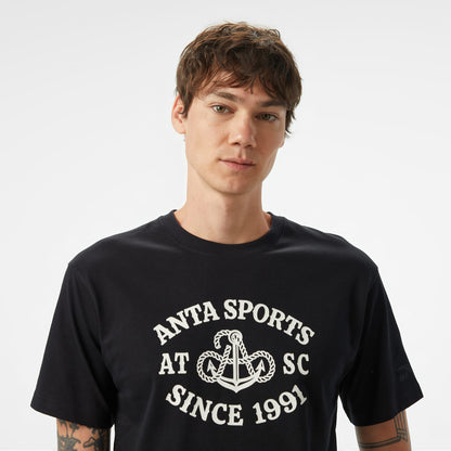 Anta Sports Club Erkek Siyah T-shirt