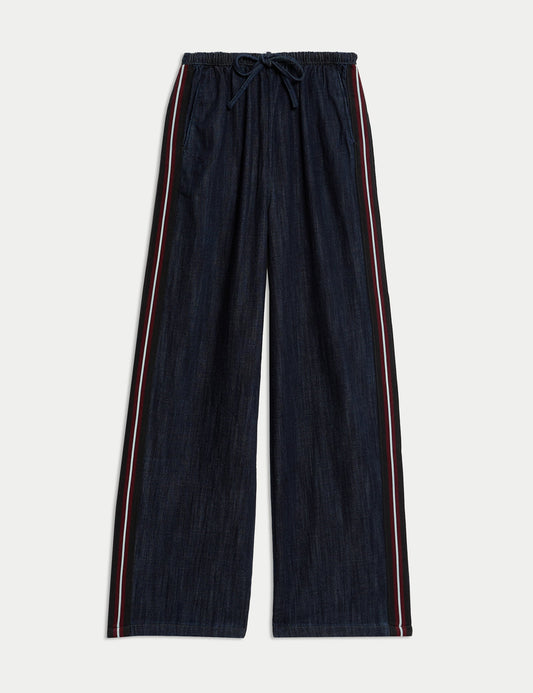 Denim Geniş Paça Pantolon
